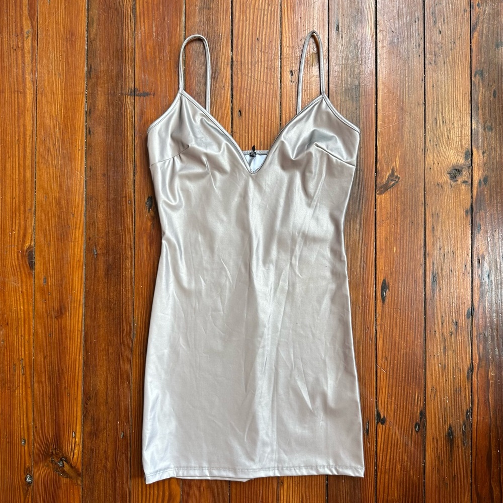 Blanc metallic thick slip dress - super cute! Medium